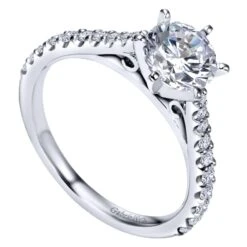Gabriel Bridal Collection White Gold Straight Engagement Ring (0.36 Ctw) 9 Gabriel Bridal Collection White Gold Straight Engagement Ring (0.36 Ctw) -DIAMOND JEWELRY SHOP gabriel er6692w44jj 3