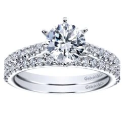Gabriel Bridal Collection White Gold Straight Engagement Ring (0.36 Ctw) 10 Gabriel Bridal Collection White Gold Straight Engagement Ring (0.36 Ctw) -DIAMOND JEWELRY SHOP gabriel er6692w44jj 4
