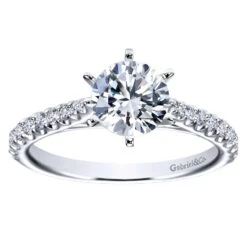 Gabriel Bridal Collection White Gold Straight Engagement Ring (0.36 Ctw) 11 Gabriel Bridal Collection White Gold Straight Engagement Ring (0.36 Ctw) -DIAMOND JEWELRY SHOP gabriel er6692w44jj 5