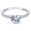 Gabriel Bridal Collection White Gold Straight Engagement Ring (0.47 Ctw)