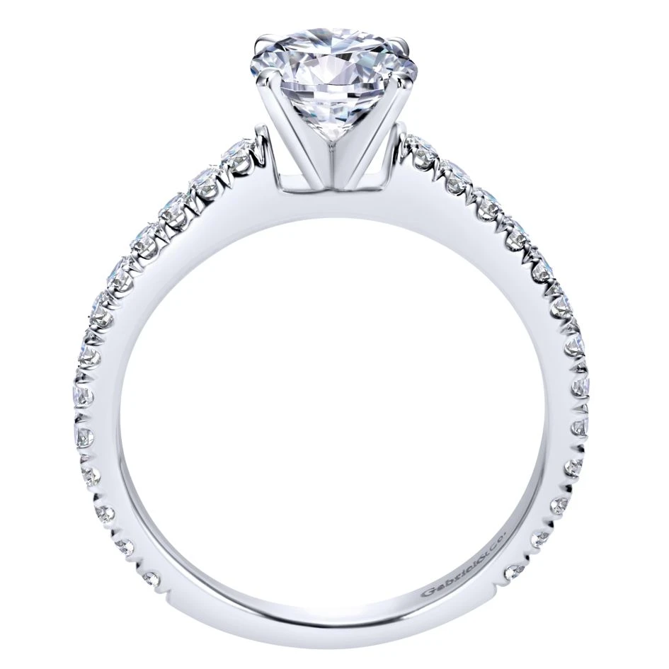 Gabriel Bridal Collection White Gold Straight Engagement Ring (0.47 Ctw) 4 Gabriel Bridal Collection White Gold Straight Engagement Ring (0.47 Ctw) - Image 2