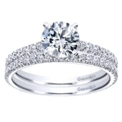 Gabriel Bridal Collection White Gold Straight Engagement Ring (0.47 Ctw) 10 Gabriel Bridal Collection White Gold Straight Engagement Ring (0.47 Ctw) -DIAMOND JEWELRY SHOP gabriel er6700w44jj 4