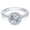 Gabriel Bridal Collection White Gold Halo Engagement Ring (0.65 Ctw) 1 Gabriel Bridal Collection White Gold Halo Engagement Ring (0.65 Ctw) -DIAMOND JEWELRY SHOP gabriel er7259w44jj 1