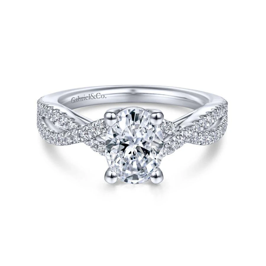 Gabriel Contemporary Collection White Gold Twisted Engagement Ring (0.22 CTW) 3 Gabriel Contemporary Collection White Gold Twisted Engagement Ring (0.22 CTW)