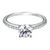 Gabriel Bridal Collection White Gold Straight Engagement Ring (0.16 Ctw) -DIAMOND JEWELRY SHOP gabriel er7973w44jj 1