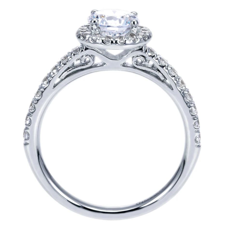 Gabriel Bridal Collection White Gold Halo Engagement Ring (0.41 Ctw) 4 Gabriel Bridal Collection White Gold Halo Engagement Ring (0.41 Ctw) - Image 2