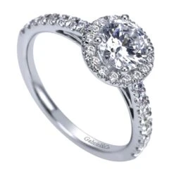 Gabriel Bridal Collection White Gold Halo Engagement Ring (0.41 Ctw) 9 Gabriel Bridal Collection White Gold Halo Engagement Ring (0.41 Ctw) -DIAMOND JEWELRY SHOP gabriel er8269w44jj 3