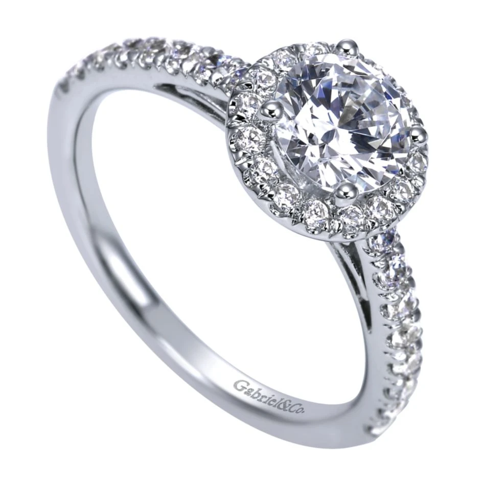 Gabriel Bridal Collection White Gold Halo Engagement Ring (0.41 Ctw) 5 Gabriel Bridal Collection White Gold Halo Engagement Ring (0.41 Ctw) - Image 3