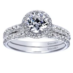 Gabriel Bridal Collection White Gold Halo Engagement Ring (0.41 Ctw) 10 Gabriel Bridal Collection White Gold Halo Engagement Ring (0.41 Ctw) -DIAMOND JEWELRY SHOP gabriel er8269w44jj 4