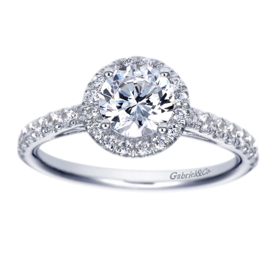 Gabriel Bridal Collection White Gold Halo Engagement Ring (0.41 Ctw) 7 Gabriel Bridal Collection White Gold Halo Engagement Ring (0.41 Ctw) - Image 5