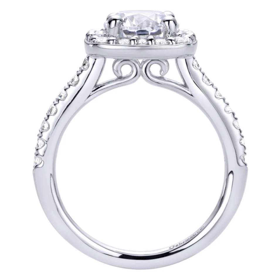 Gabriel Bridal Collection White Gold Halo Engagement Ring (0.67 Ctw) 4 Gabriel Bridal Collection White Gold Halo Engagement Ring (0.67 Ctw) - Image 2