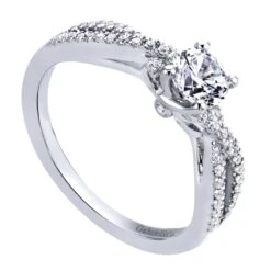 Gabriel Bridal Collection White Gold Criss Cross Engagement Ring (0.18 Ctw) 9 Gabriel Bridal Collection White Gold Criss Cross Engagement Ring (0.18 Ctw) -DIAMOND JEWELRY SHOP gabriel er9522w44jj 3
