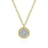 Gabriel & Co. Contemporary Yellow Gold Necklace (0.08 CTW) -DIAMOND JEWELRY SHOP gabriel nk5946y45jj 1