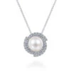 Gabriel & Co. Grace White Gold Necklace (0.41 CTW) 1 Gabriel & Co. Grace White Gold Necklace (0.41 CTW) -DIAMOND JEWELRY SHOP gabriel nk6043w45pl 1