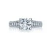 Tacori 18k White Gold Classic Crescent Round Diamond Engagement Ring Setting (0.7 CTW) -DIAMOND JEWELRY SHOP ht2513rd7512x 10