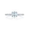 Tacori 18k White Gold Petite Crescent Round Diamond Engagement Ring Setting (0.23 CTW) 2 Tacori 18k White Gold Petite Crescent Round Diamond Engagement Ring Setting (0.23 CTW) -DIAMOND JEWELRY SHOP ht254515rd65 10