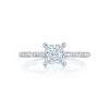 Tacori 18k White Gold Petite Crescent Princess Diamond Engagement Ring Setting (0.25 CTW) -DIAMOND JEWELRY SHOP ht254615pr55 10