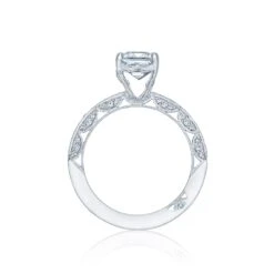 Tacori 18k White Gold Classic Crescent Engagement Ring Setting (0.41 CTW) 10 Tacori 18k White Gold Classic Crescent Engagement Ring Setting (0.41 CTW) -DIAMOND JEWELRY SHOP ht2553ec85x65 20 1