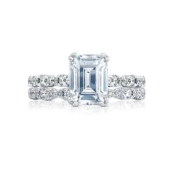 Tacori 18k White Gold Petite Crescent Engagement Ring Setting (0.39 CTW) 8 Tacori 18k White Gold Petite Crescent Engagement Ring Setting (0.39 CTW) -DIAMOND JEWELRY SHOP ht2558ec85x65 30