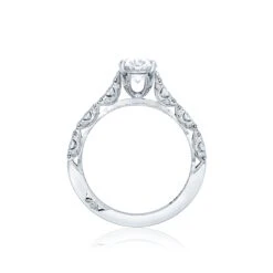 Tacori 18k White Gold Petite Crescent Oval Diamond Engagement Ring Setting (0.39 CTW) 7 Tacori 18k White Gold Petite Crescent Oval Diamond Engagement Ring Setting (0.39 CTW) -DIAMOND JEWELRY SHOP ht2558ov8x6 20