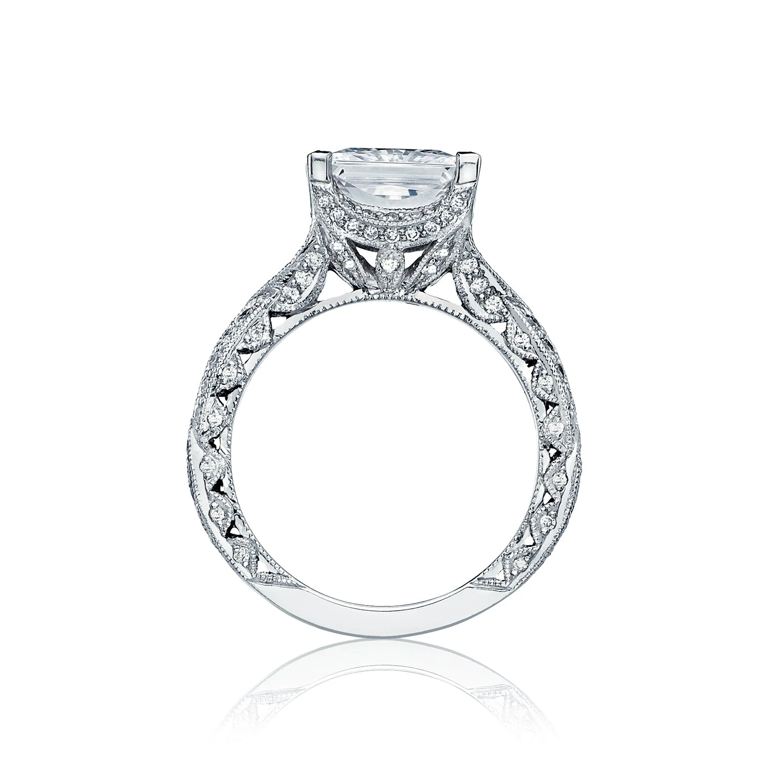 Tacori Platinum RoyalT Princess Diamond Engagement Ring Setting (0.87 CTW) 4 Tacori Platinum RoyalT Princess Diamond Engagement Ring Setting (0.87 CTW) - Image 2