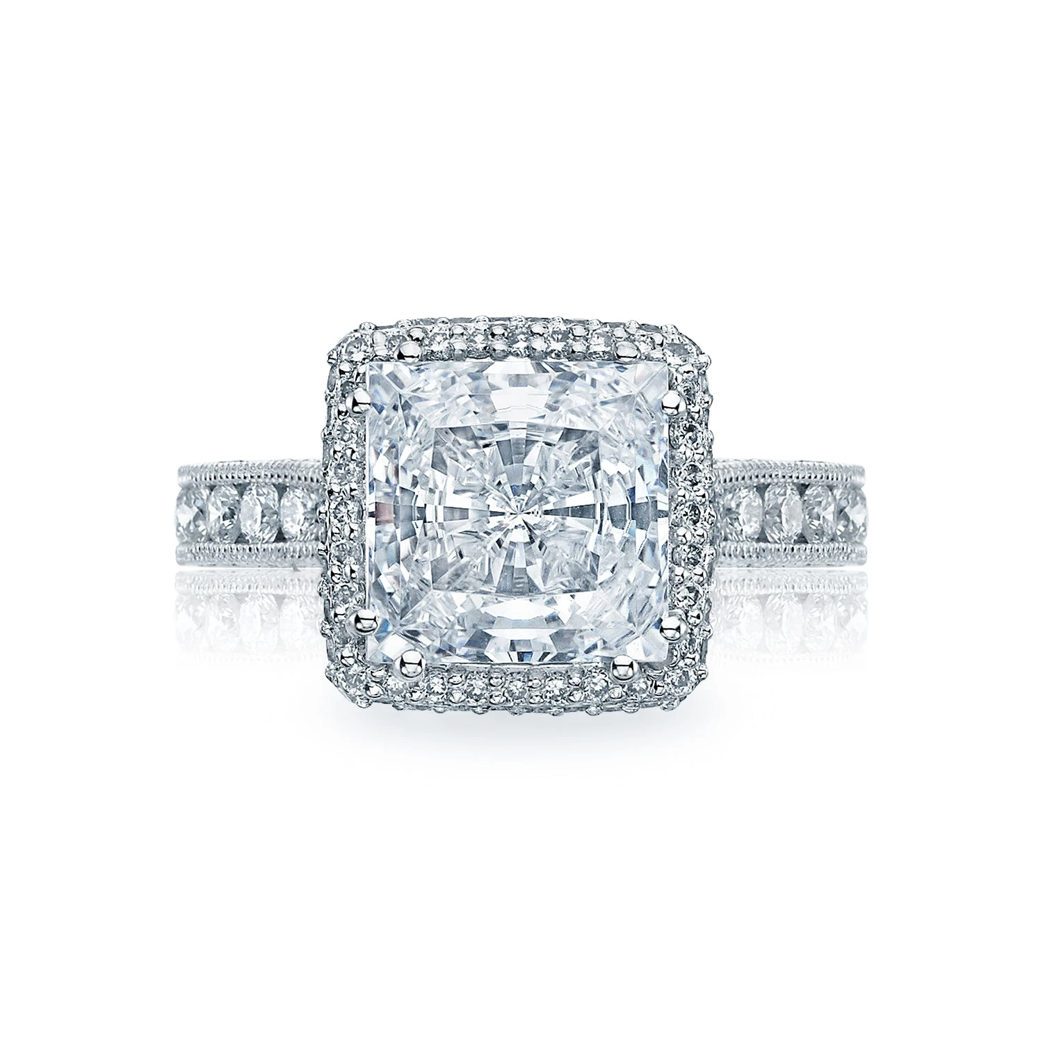 Tacori Platinum RoyalT Princess Diamond Engagement Ring Setting (1.35 CTW) 3 Tacori Platinum RoyalT Princess Diamond Engagement Ring Setting (1.35 CTW)