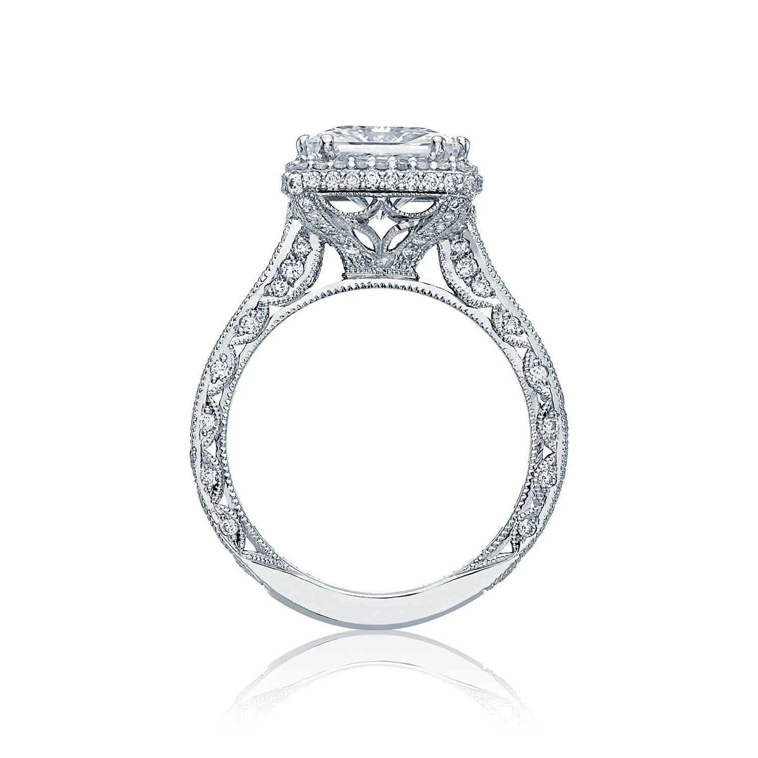 Tacori Platinum RoyalT Princess Diamond Engagement Ring Setting (1.35 CTW) 4 Tacori Platinum RoyalT Princess Diamond Engagement Ring Setting (1.35 CTW) - Image 2