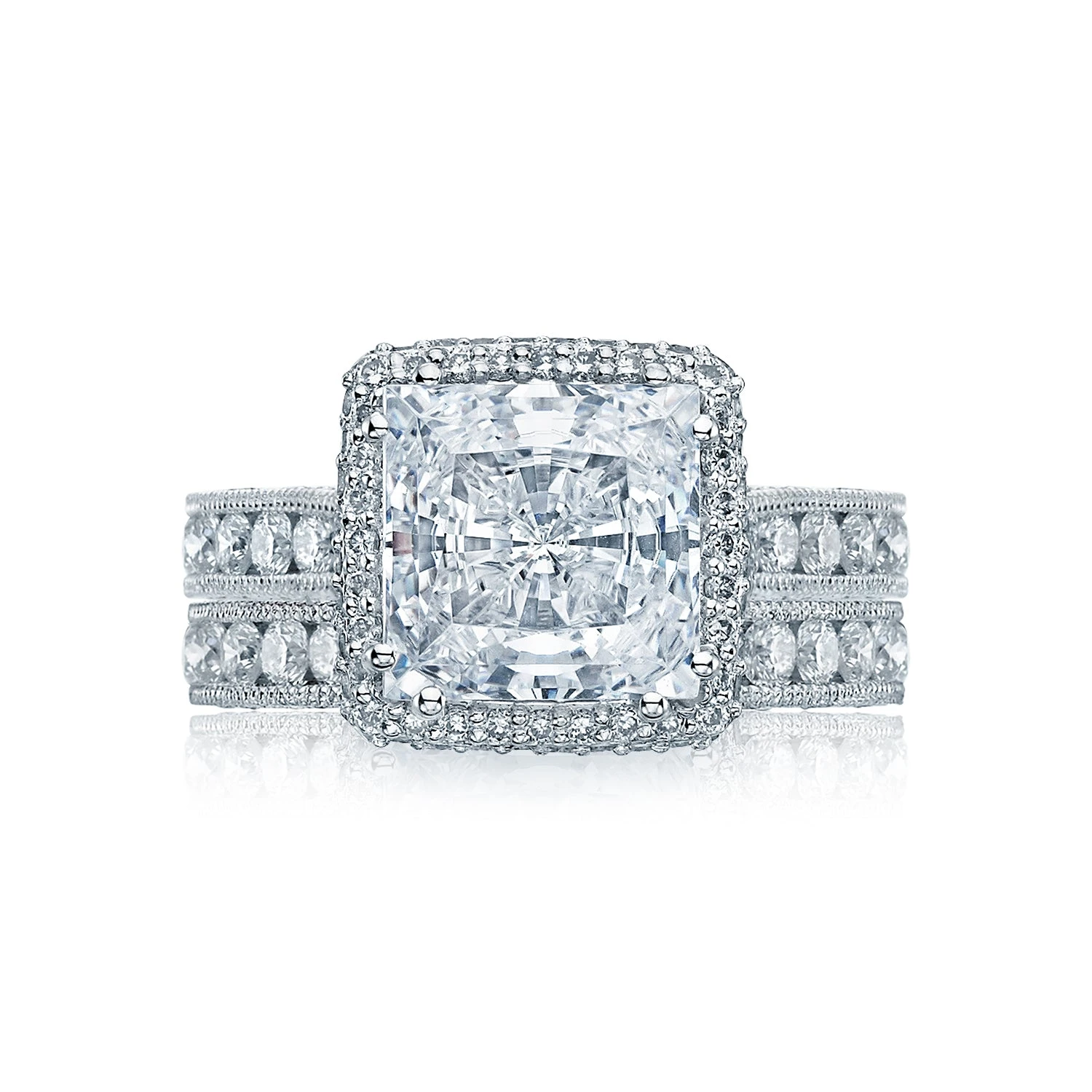 Tacori Platinum RoyalT Princess Diamond Engagement Ring Setting (1.35 CTW) 5 Tacori Platinum RoyalT Princess Diamond Engagement Ring Setting (1.35 CTW) - Image 3
