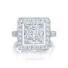 Tacori Platinum RoyalT Princess Diamond Engagement Ring Setting (2 CTW) -DIAMOND JEWELRY SHOP ht2614pr9 10