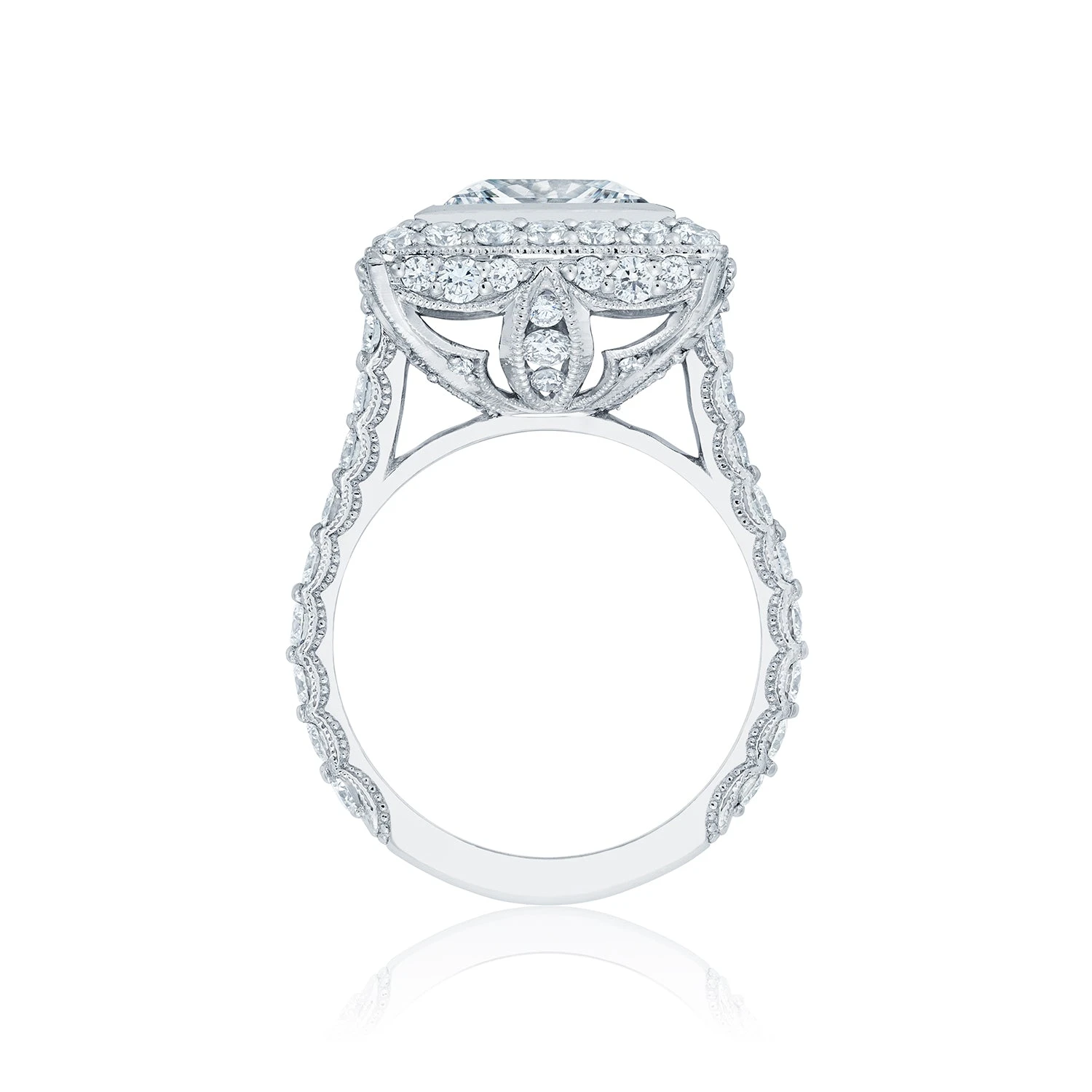 Tacori Platinum RoyalT Princess Diamond Engagement Ring Setting (2 CTW) 4 Tacori Platinum RoyalT Princess Diamond Engagement Ring Setting (2 CTW) - Image 2