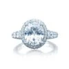 Tacori Platinum RoyalT Oval Diamond Engagement Ring Setting (1.96 CTW) -DIAMOND JEWELRY SHOP ht2624ov10x85 10