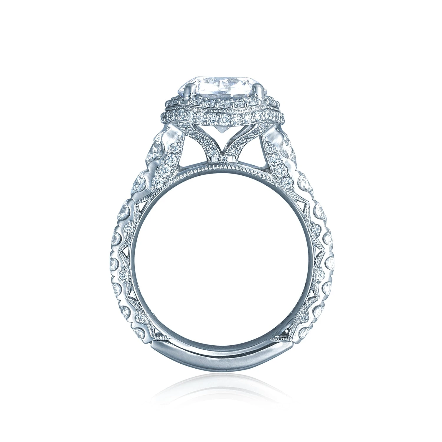 Tacori Platinum RoyalT Round Diamond Engagement Ring Setting (1.92 CTW) 4 Tacori Platinum RoyalT Round Diamond Engagement Ring Setting (1.92 CTW) - Image 2