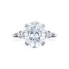 Tacori Platinum RoyalT Oval Diamond Engagement Ring Setting (0.84 CTW) -DIAMOND JEWELRY SHOP ht2628ov11x9 10