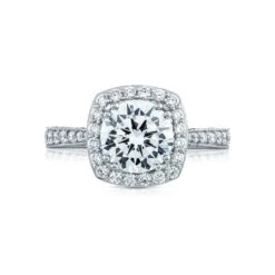 Tacori Platinum RoyalT Round Diamond Engagement Ring Setting (1.01 CTW)