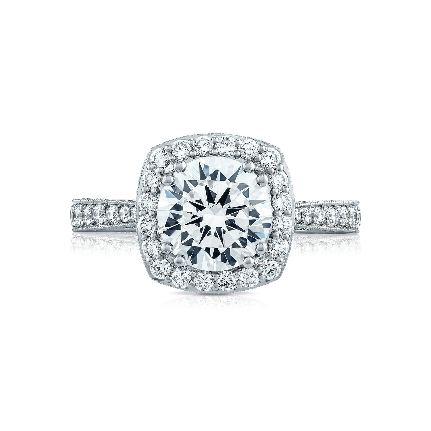 Tacori Platinum RoyalT Round Diamond Engagement Ring Setting (1.01 CTW) 3 Tacori Platinum RoyalT Round Diamond Engagement Ring Setting (1.01 CTW)