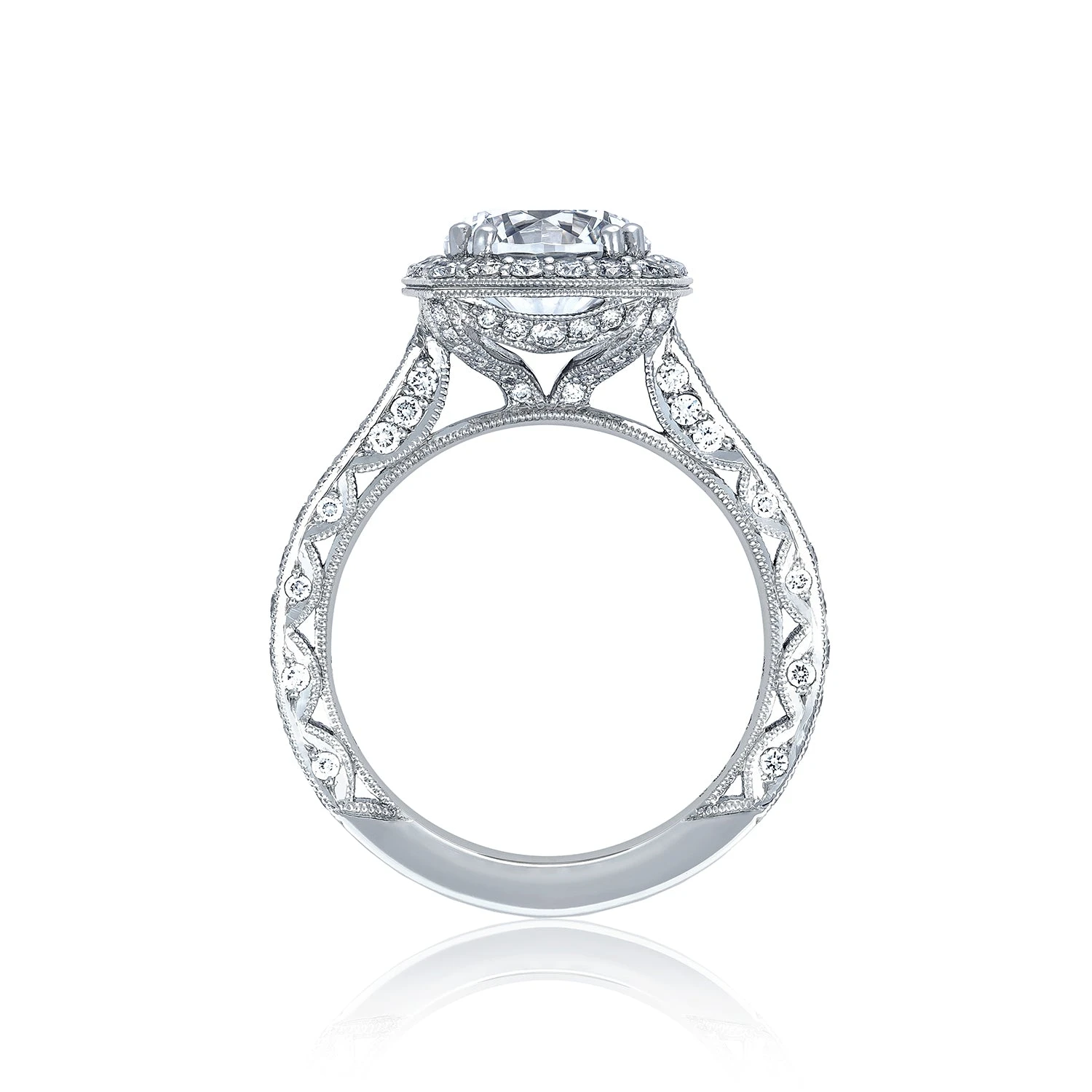 Tacori Platinum RoyalT Round Diamond Engagement Ring Setting (1.01 CTW) 4 Tacori Platinum RoyalT Round Diamond Engagement Ring Setting (1.01 CTW) - Image 2