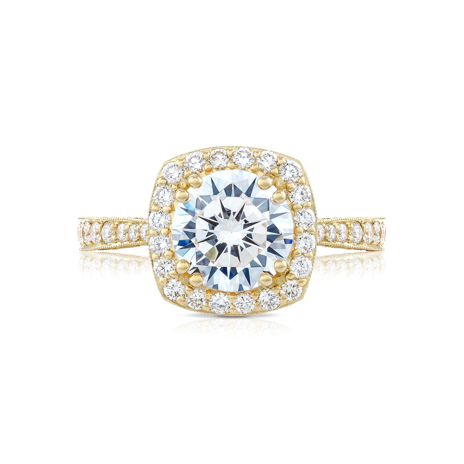 Tacori 18k Yellow Gold RoyalT Round Diamond Engagement Ring Setting (1.01 CTW) 3 Tacori 18k Yellow Gold RoyalT Round Diamond Engagement Ring Setting (1.01 CTW)