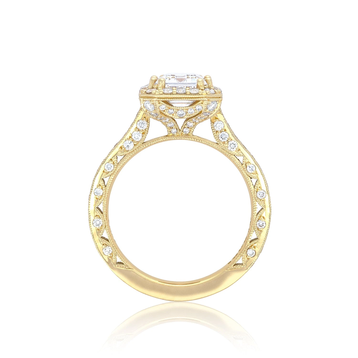 Tacori 18k Yellow Gold RoyalT Engagement Ring Setting (1 CTW) 4 Tacori 18k Yellow Gold RoyalT Engagement Ring Setting (1 CTW) - Image 2