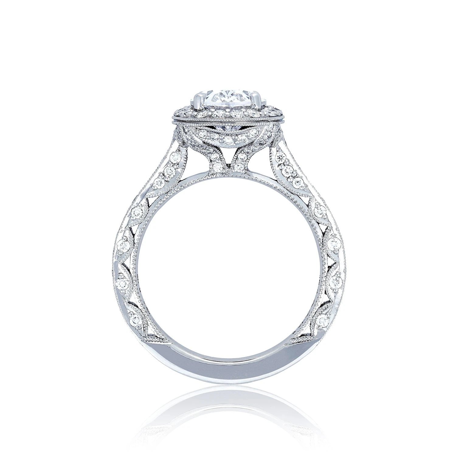 Tacori Platinum RoyalT Oval Diamond Engagement Ring Setting (0.96 CTW) 4 Tacori Platinum RoyalT Oval Diamond Engagement Ring Setting (0.96 CTW) - Image 2