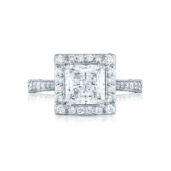 Tacori Platinum RoyalT Princess Diamond Engagement Ring Setting (0.98 CTW)