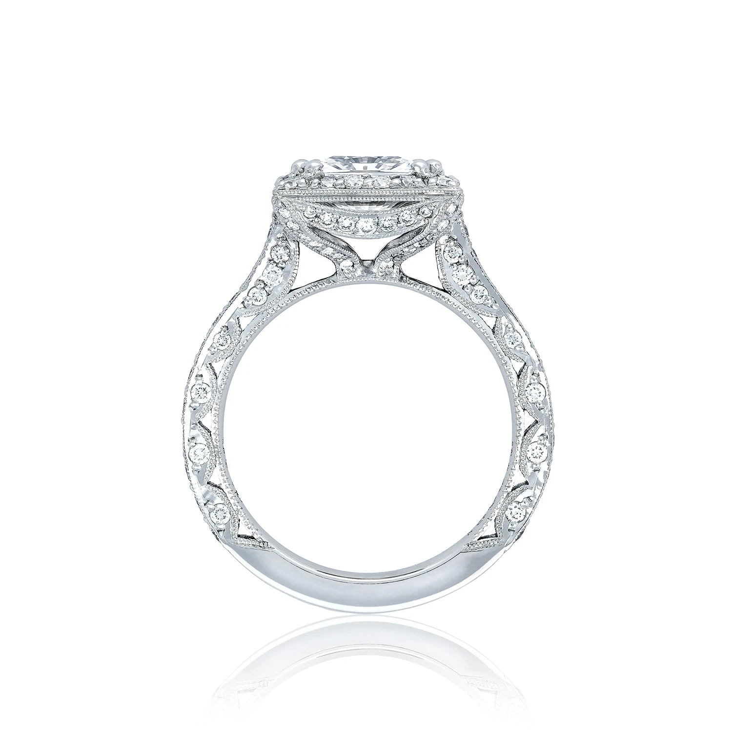 Tacori Platinum RoyalT Princess Diamond Engagement Ring Setting (0.98 CTW) 4 Tacori Platinum RoyalT Princess Diamond Engagement Ring Setting (0.98 CTW) - Image 2