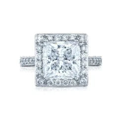 Tacori Platinum RoyalT Princess Diamond Engagement Ring Setting (1.31 CTW)