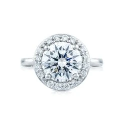 Tacori Platinum RoyalT Round Diamond Engagement Ring Setting (0.68 CTW)