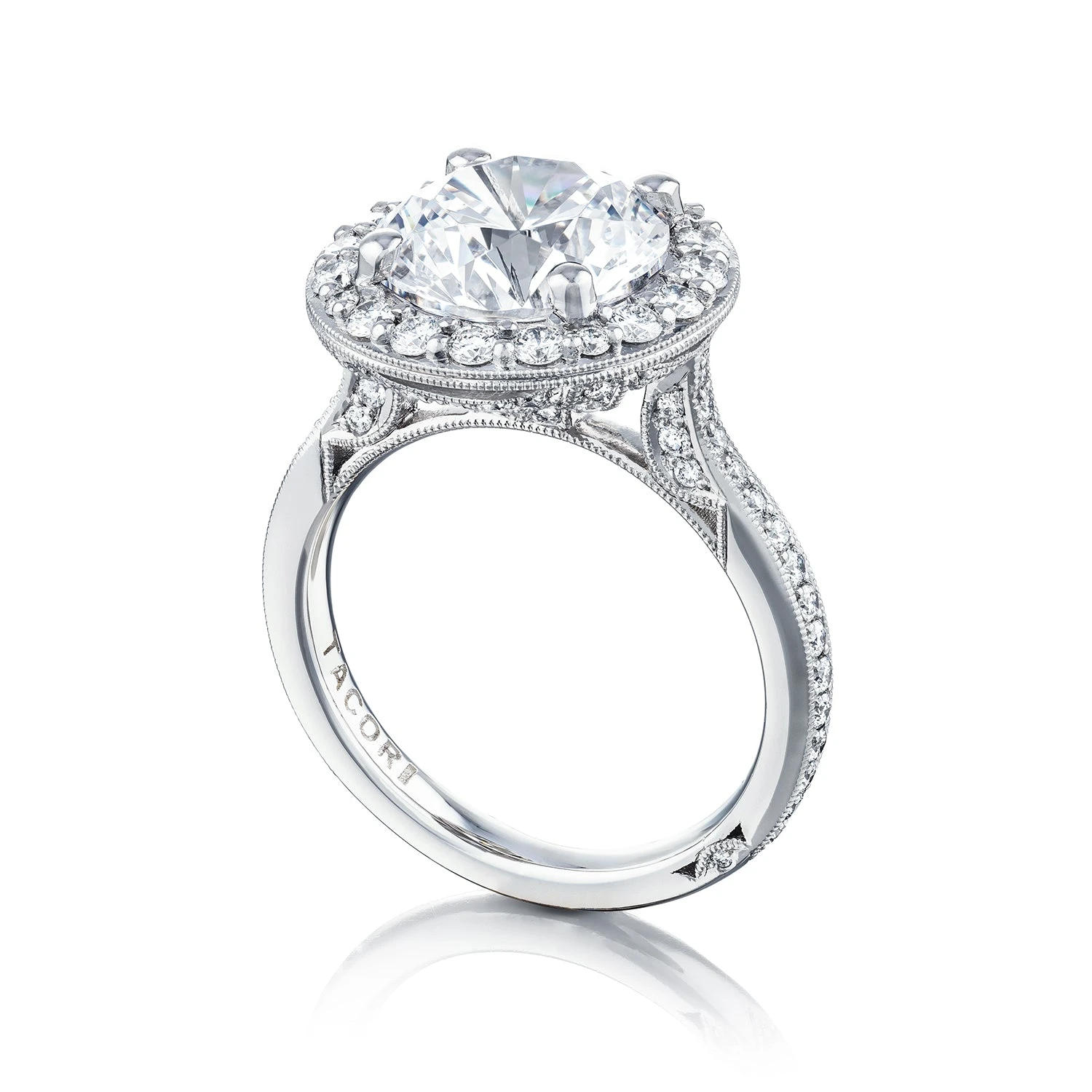 Tacori Platinum RoyalT Round Diamond Engagement Ring Setting (0.97 CTW) 6 Tacori Platinum RoyalT Round Diamond Engagement Ring Setting (0.97 CTW) - Image 4