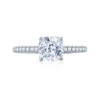 A.JAFFE Classics Cushion Diamond Engagement Ring Setting (0.27 Ctw) -DIAMOND JEWELRY SHOP me2178q