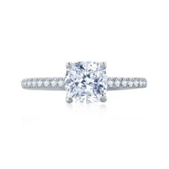 A.JAFFE Classics Cushion Diamond Engagement Ring Setting (0.27 Ctw)