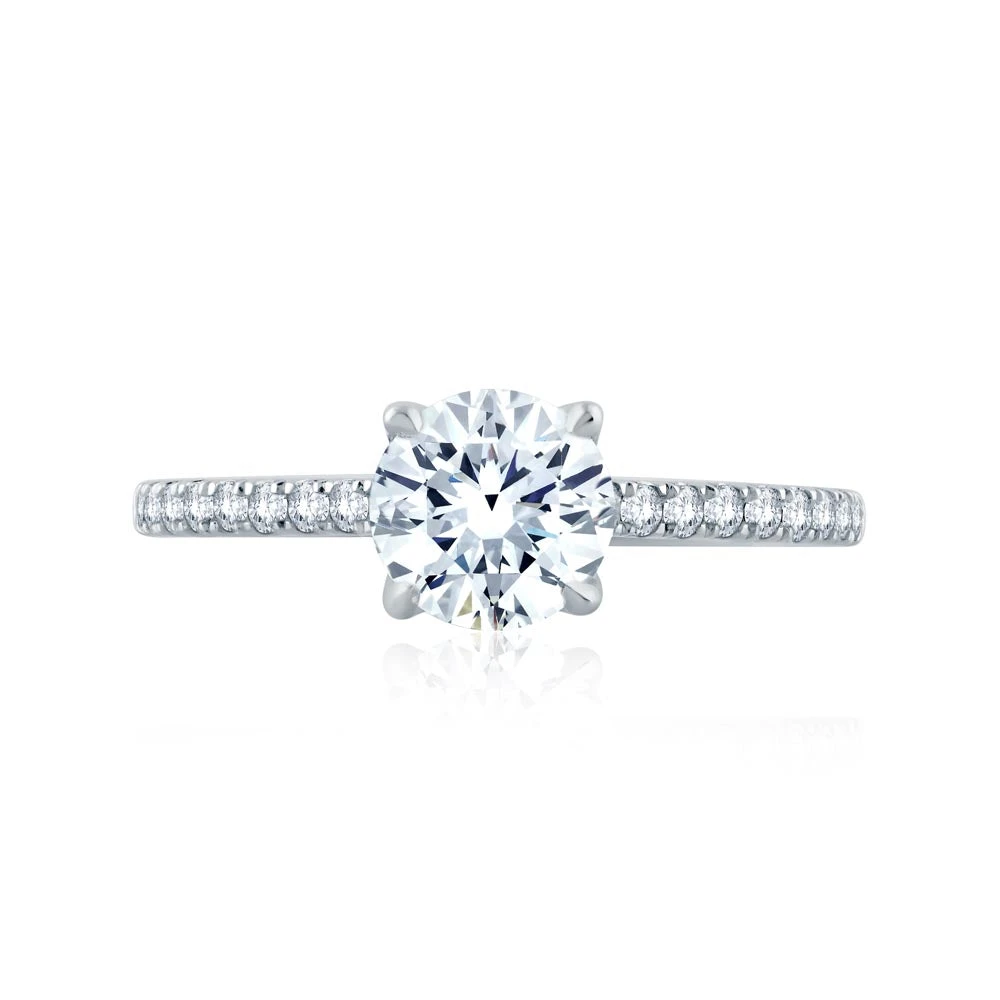 A.JAFFE Classics Round Diamond Engagement Ring Setting (0.27 Ctw) 3 A.JAFFE Classics Round Diamond Engagement Ring Setting (0.27 Ctw)