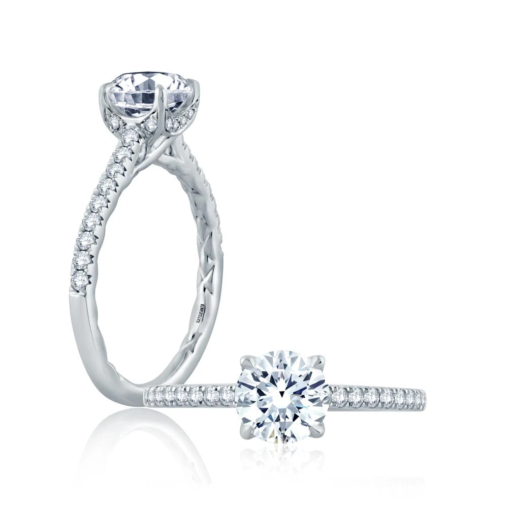 A.JAFFE Classics Round Diamond Engagement Ring Setting (0.27 Ctw) 4 A.JAFFE Classics Round Diamond Engagement Ring Setting (0.27 Ctw) - Image 2