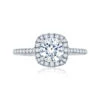 A.JAFFE Seasons Of Love Round Diamond Engagement Ring Setting (0.42 Ctw) 1 A.JAFFE Seasons Of Love Round Diamond Engagement Ring Setting (0.42 Ctw) -DIAMOND JEWELRY SHOP me2186q