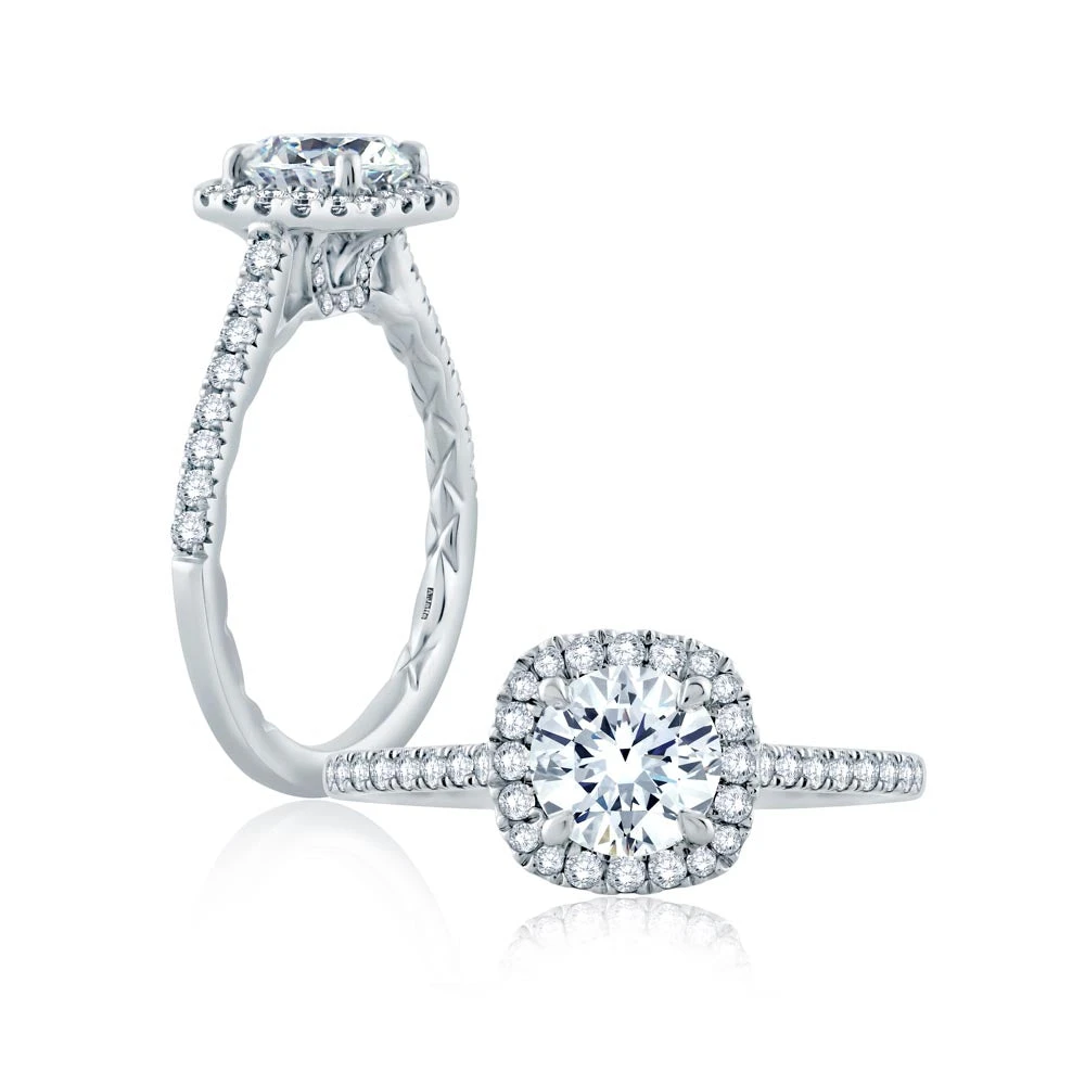 A.JAFFE Seasons Of Love Round Diamond Engagement Ring Setting (0.42 Ctw) 4 A.JAFFE Seasons Of Love Round Diamond Engagement Ring Setting (0.42 Ctw) - Image 2